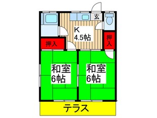 荒居コーポの物件間取画像